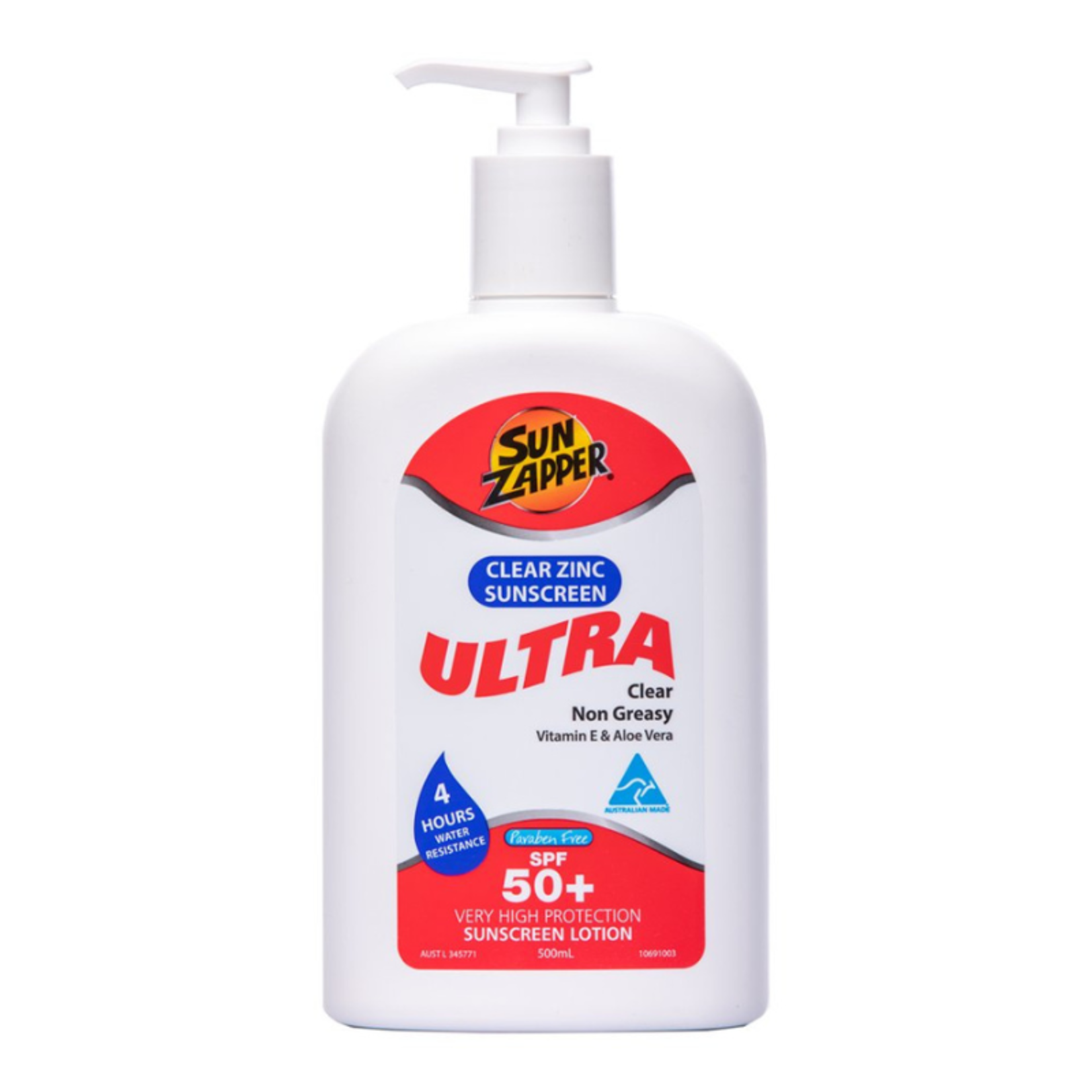 Sun Zapper Sun Zapper Clear Zinc Reef Safe Ultra SPF 50+ Sunscreen 500ml