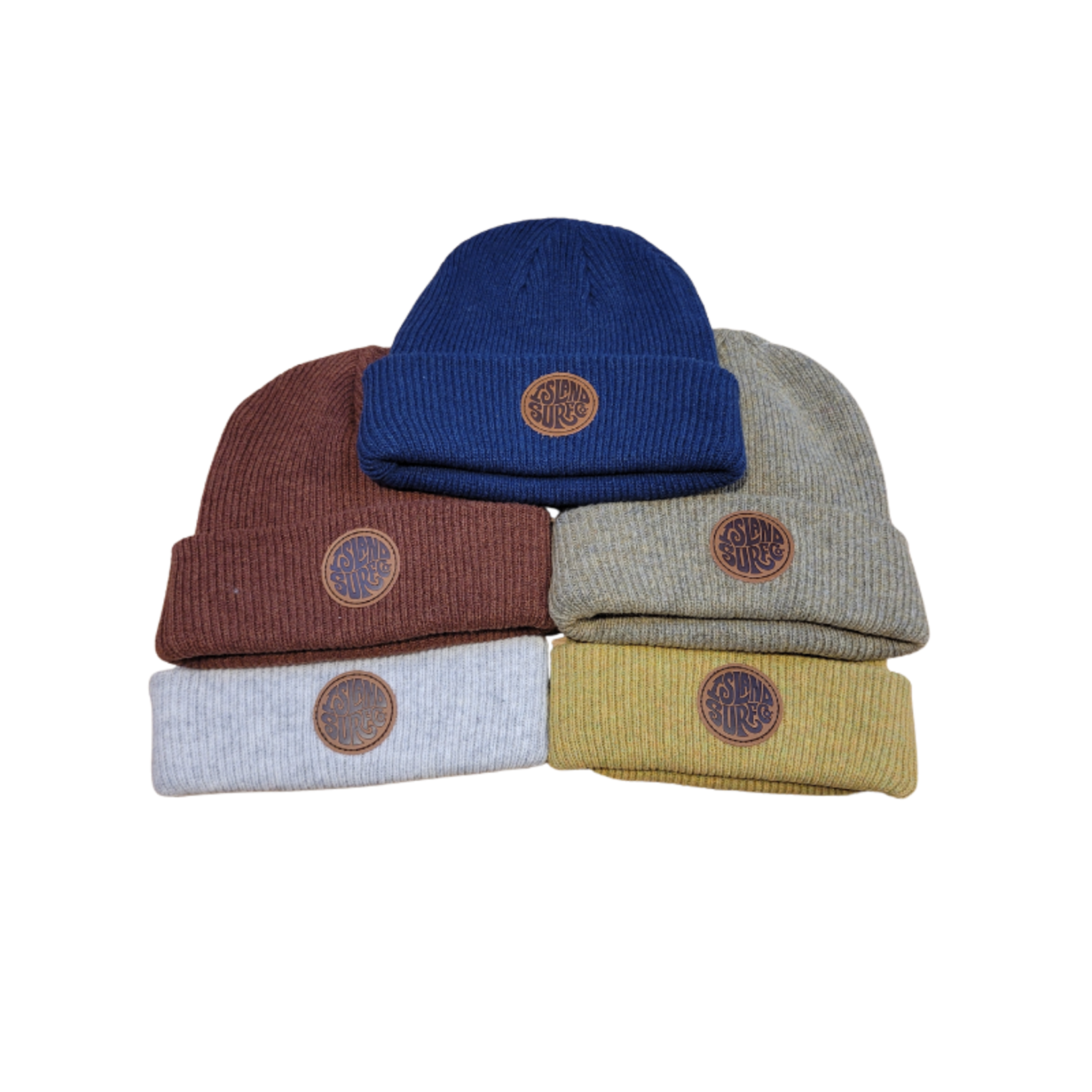 Merino Wool Round Logo Beanie. Island Surf Company
