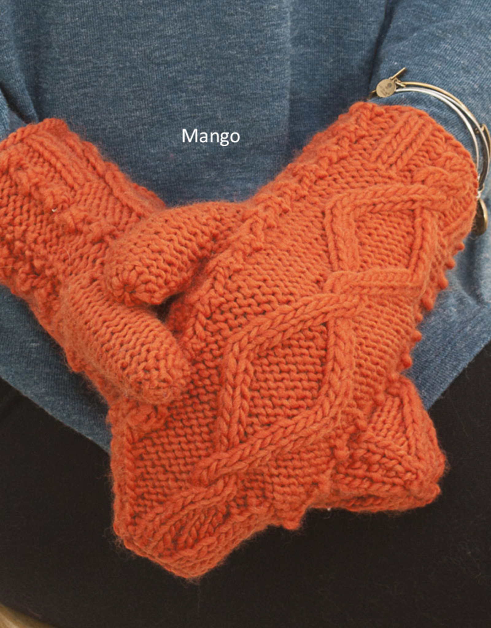 The Sweater Venture Cable Fleece Lined Mittens