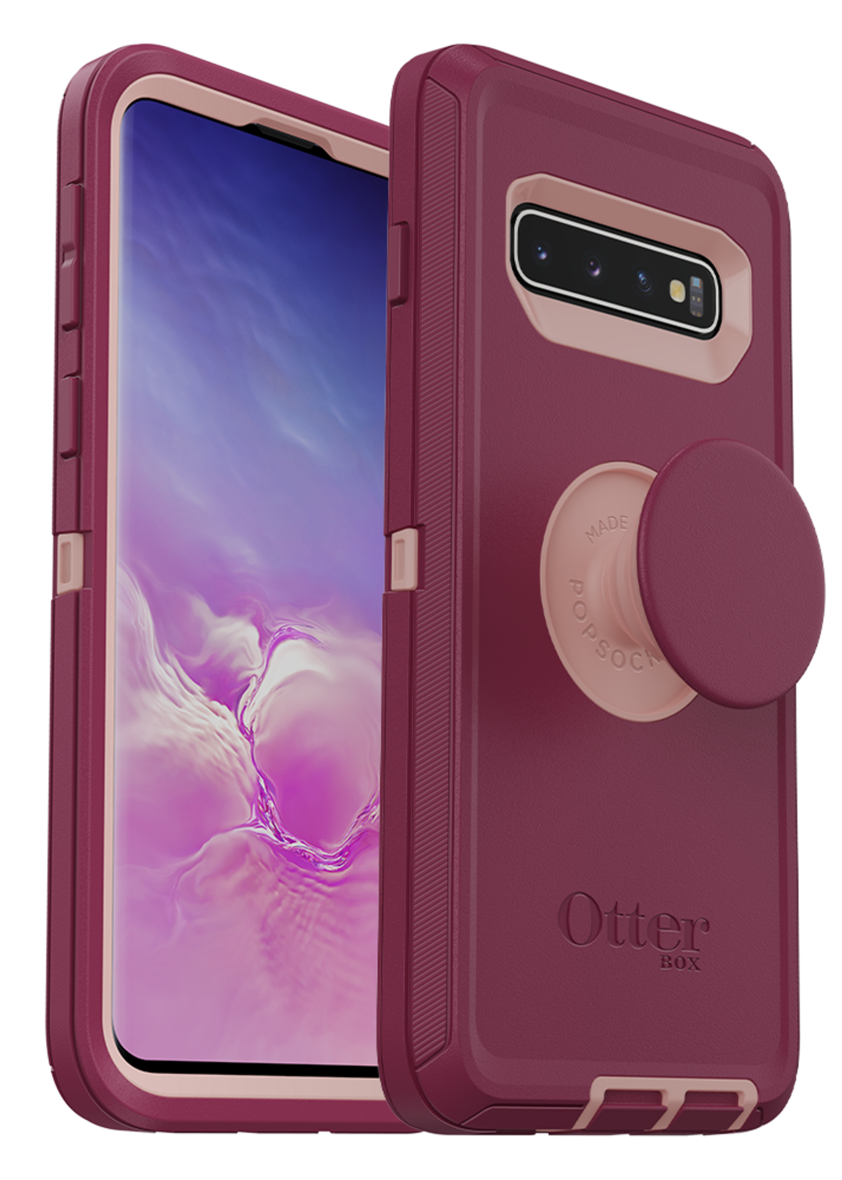 Otterbox OtterBox - Otter + Pop Defender Case with PopGrip for Samsung Galaxy S10 - Fall Blossom