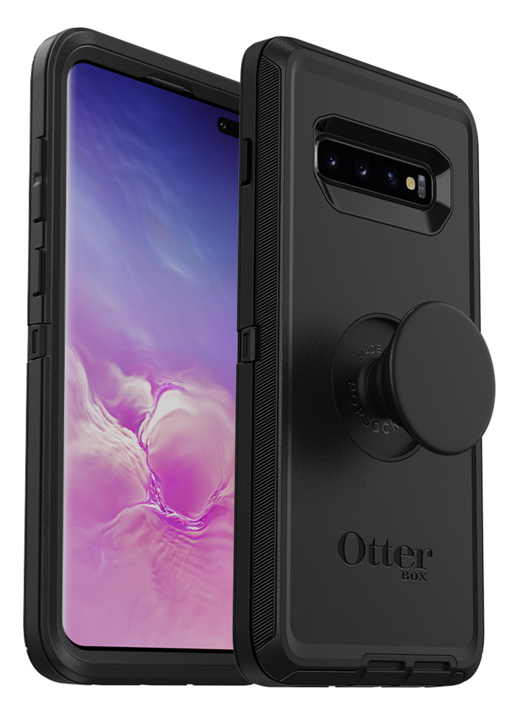 Otterbox OtterBox - Otter + Pop Defender Case with PopGrip for Samsung Galaxy S10 Plus - Black