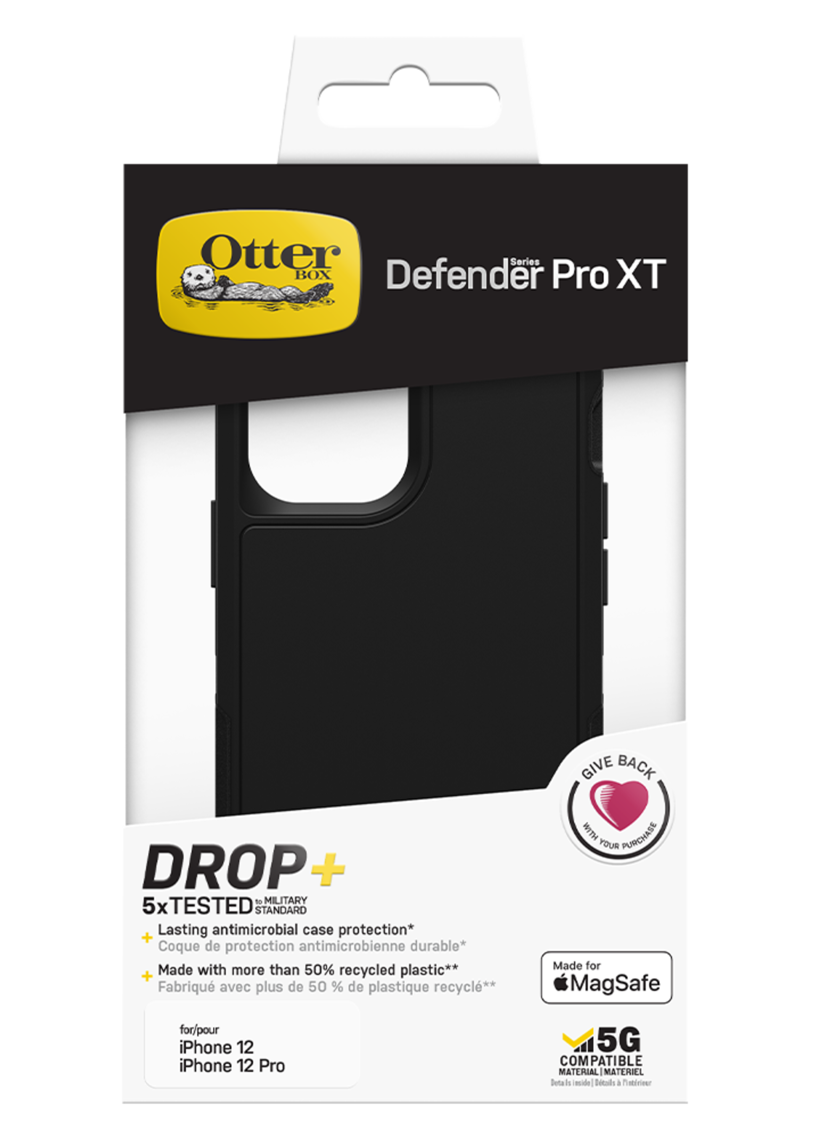 Otterbox OtterBox - Defender Pro XT Case for Apple iPhone 12 / 12 Pro - Black