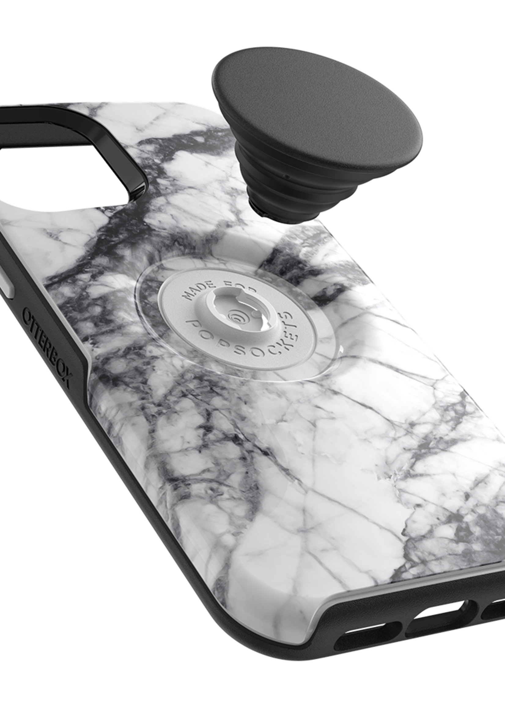 Otterbox OtterBox - Otter + Pop Symmetry Case with PopGrip for Apple iPhone 12 / 12 Pro - White Marble
