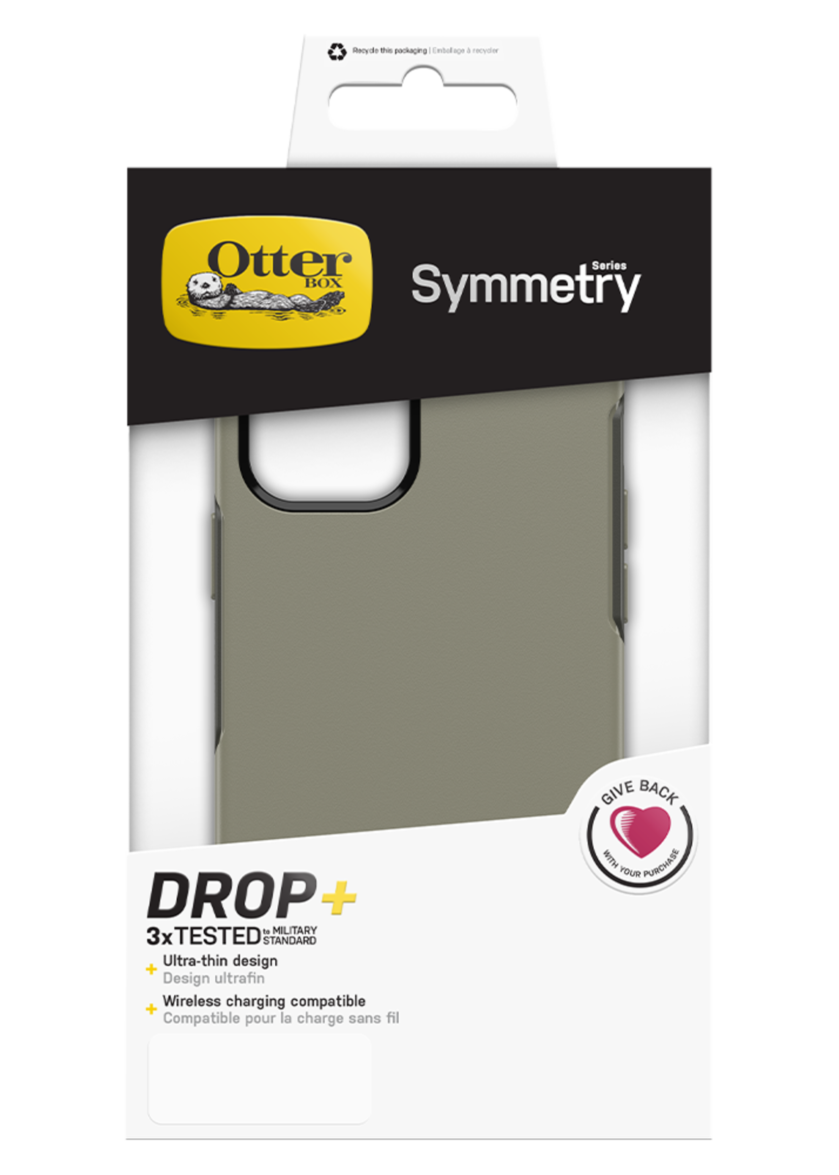 Otterbox OtterBox - Symmetry Antimicrobial Case for Apple iPhone 12 / 12 Pro - Earl Grey