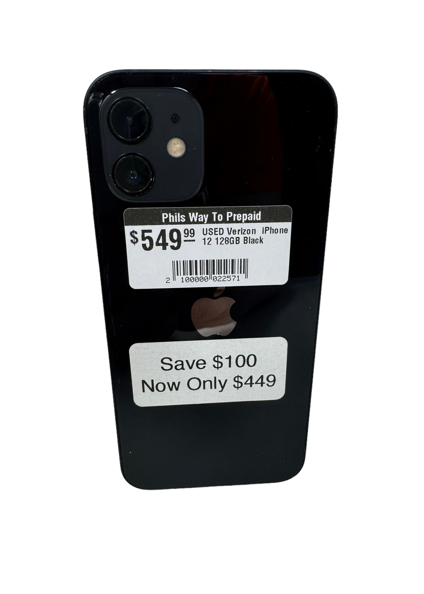 USED Verizon iPhone 12 128GB Black - Phils Way To Prepaid