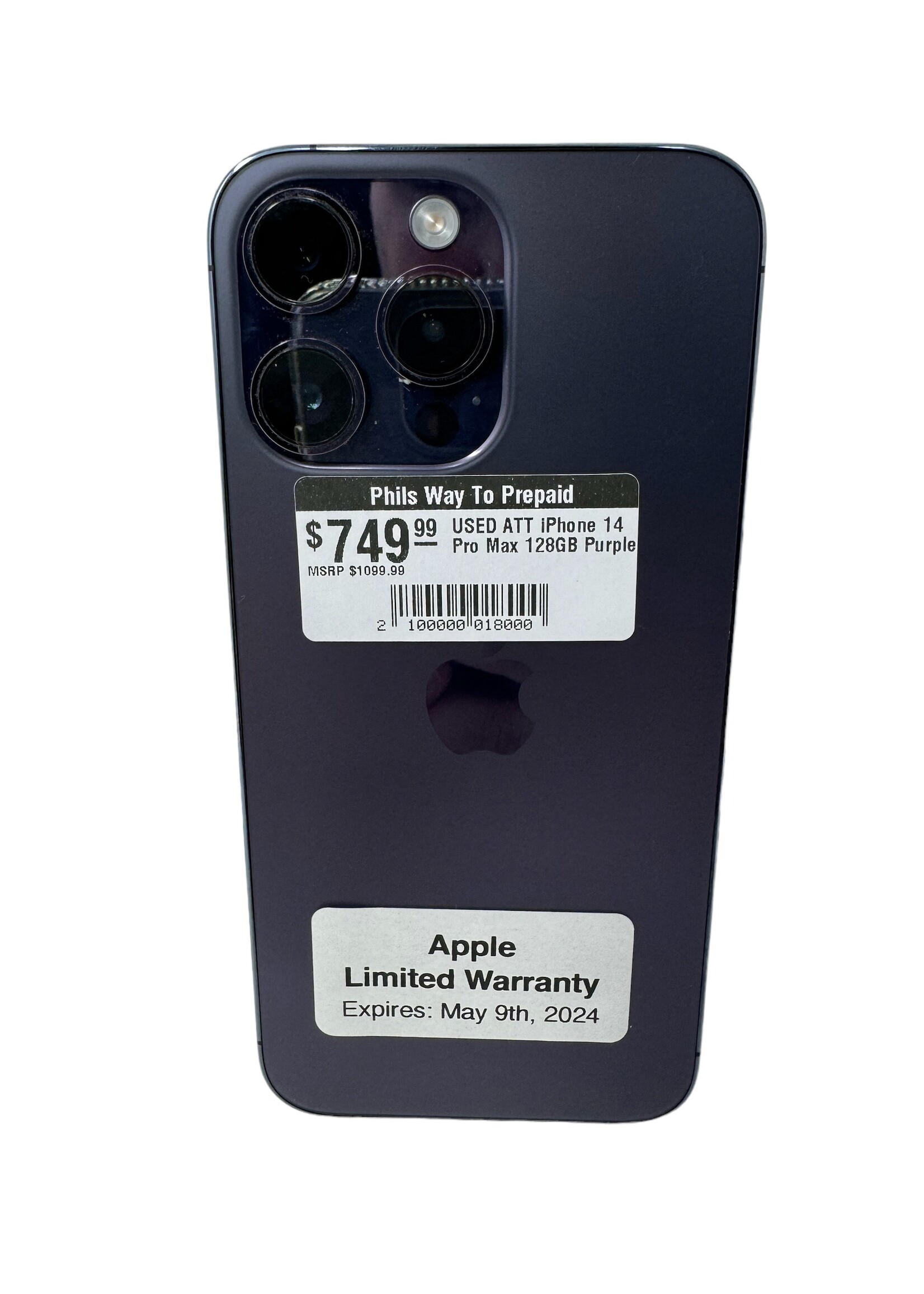 Apple USED ATT iPhone 14 Pro Max 128GB Purple