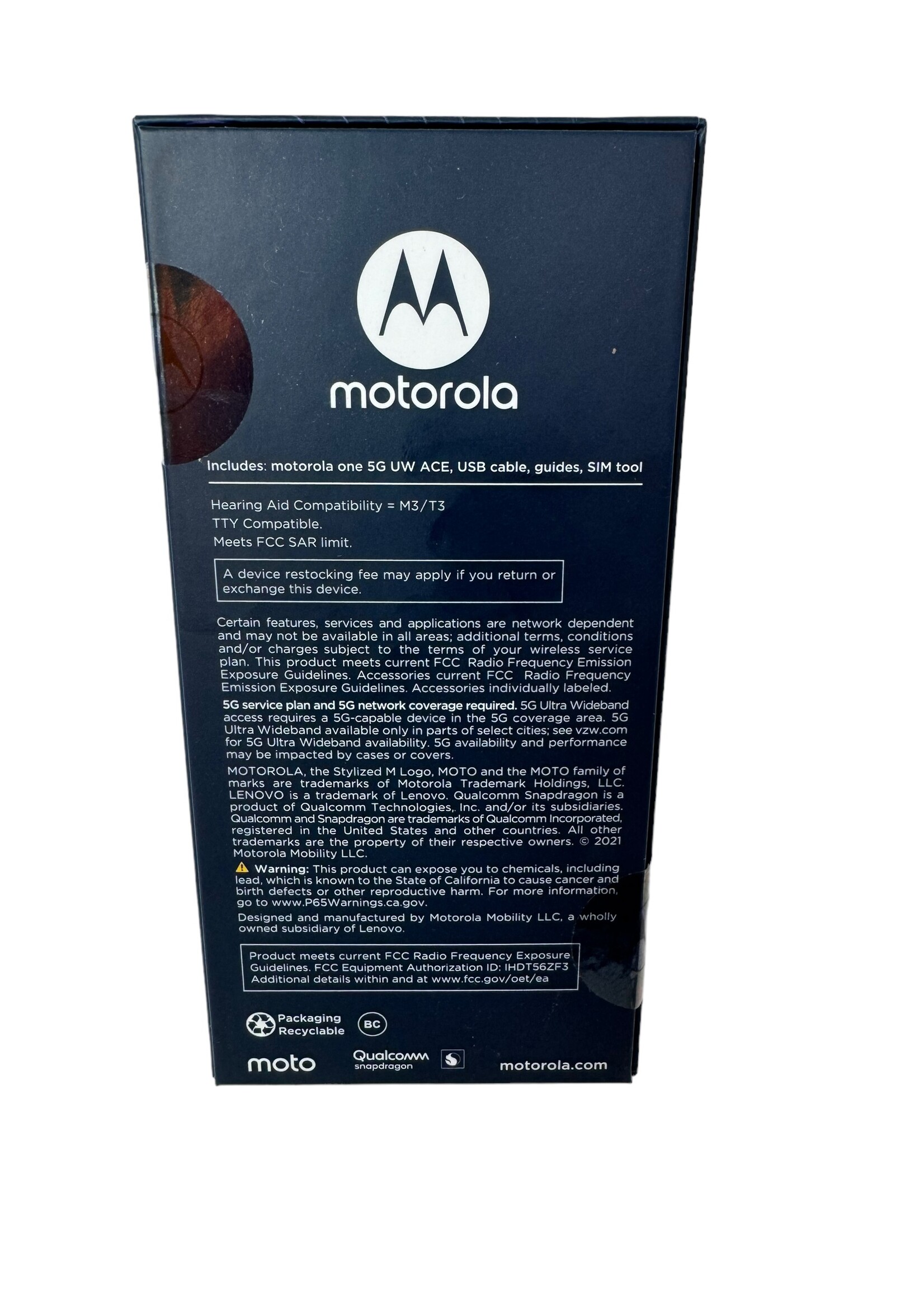 Motorola New Verizon Moto One 5G ACE Volcanic Gray 64GB