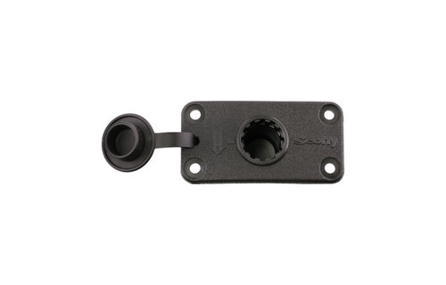 SCOTTY / 244 / FLUSH DECK MOUNT WITH SPLASH COVER