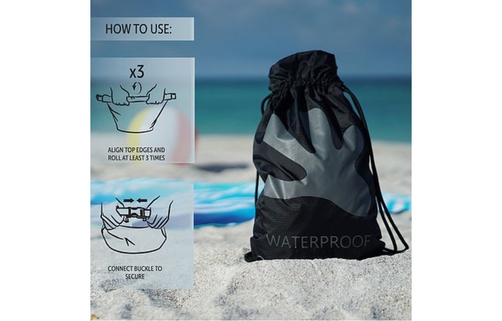 GECKOBRANDS / EMBARK 10L WATERPROOF DRAWSTRING BACKPACK