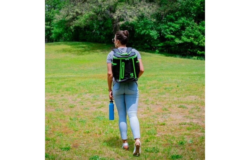 GECKOBRANDS / OPTICOOL BACKPACK COOLER - BLACK / NEON GREEN