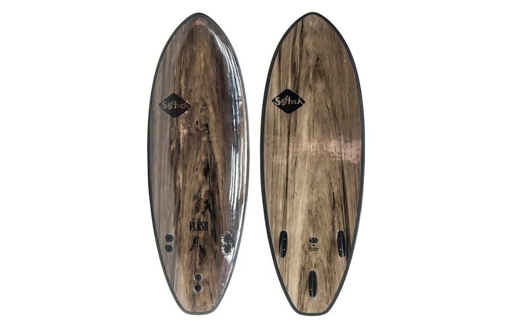 FCS SOFTECH / FLASH SURF BOARD 5'7'' - BLACK MARBLE