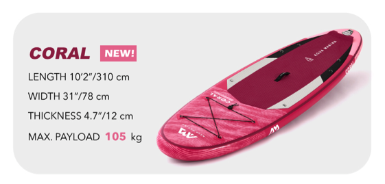 AQUA MARINA / CORAL 10'2'' X 31'' ADV. SERIES