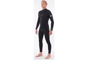 RIPCURL / DAWN PATROL 4/3MM BACK-ZIP STEAMER/ BLACK