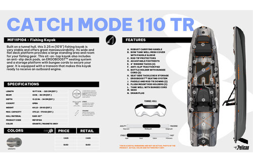 PELICAN / CATCH MODE 110 TR / GRANITE