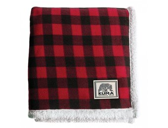 KUMA / LUMBERJACK SHERPA THROW 60 X 70 / RED/ BLACK PLAID