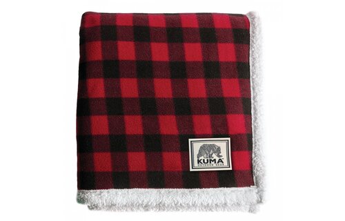 KUMA / LUMBERJACK SHERPA THROW 60 X 70 / RED/ BLACK PLAID