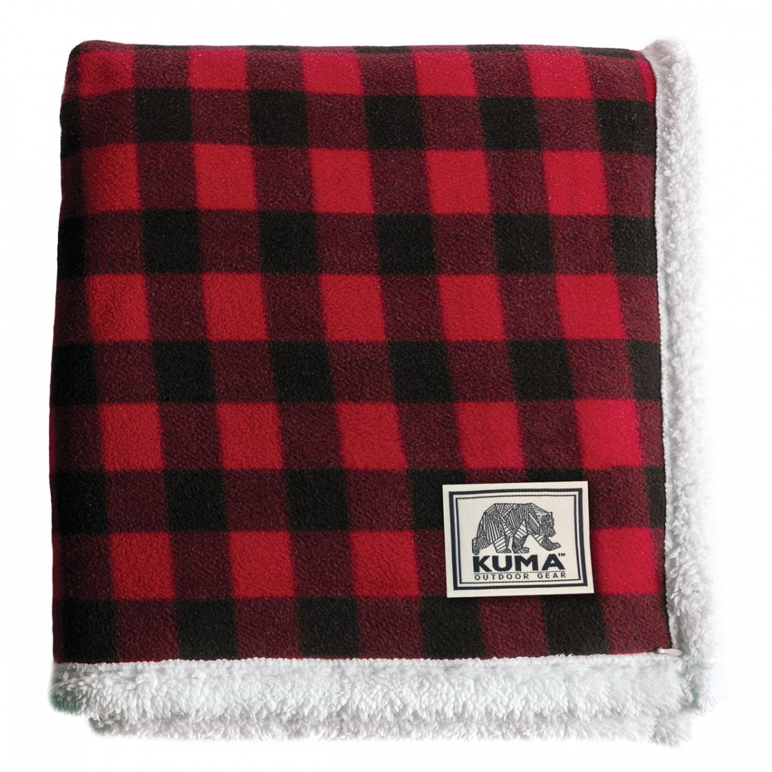 KUMA / LUMBERJACK SHERPA THROW 60 X 70 / RED/ BLACK PLAID