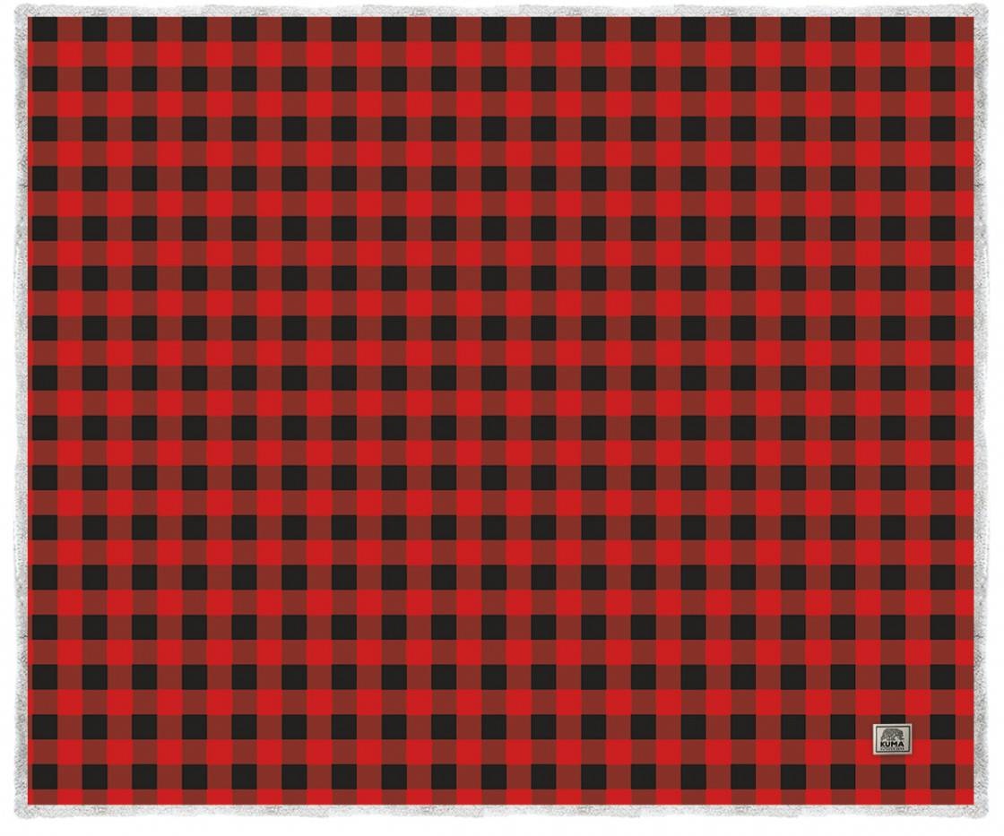 KUMA / LUMBERJACK SHERPA THROW 60 X 70 / RED/ BLACK PLAID