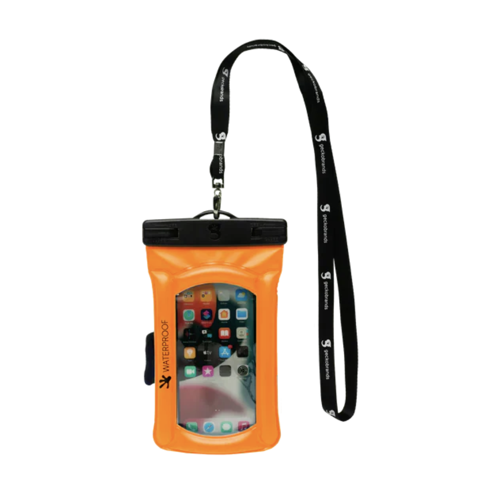FLOAT PHONE DRY BAG WITH ARM BAND ORANGE