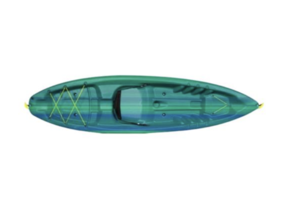 PELICAN / KAYAK SENTINEL 100/ BLEU-JAUNE / BLANC