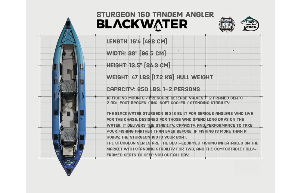 BLACKWATER / KAYAK TANDEM ANGLER STURGEON 160