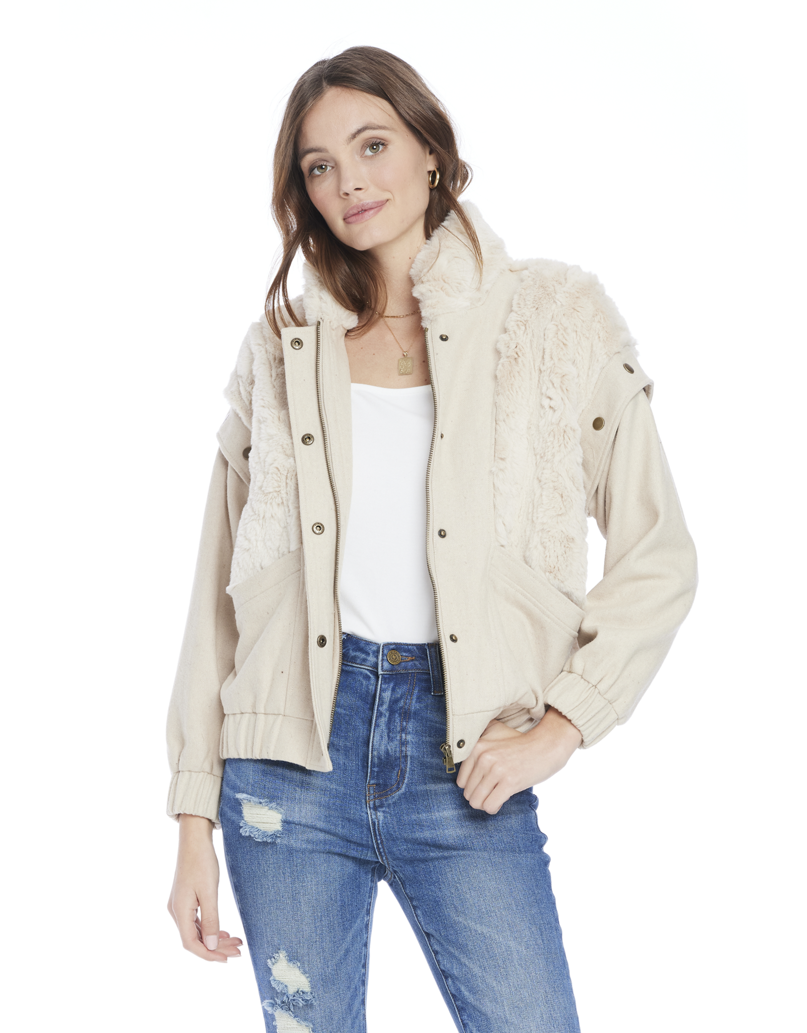 Chaser Chaser Fur Trimmed Jacket