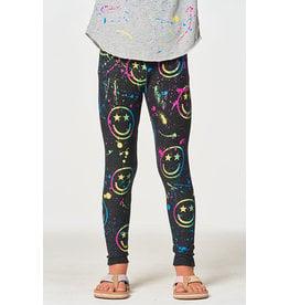 Chaser Chaser Girls Splatter Smiley Leggings