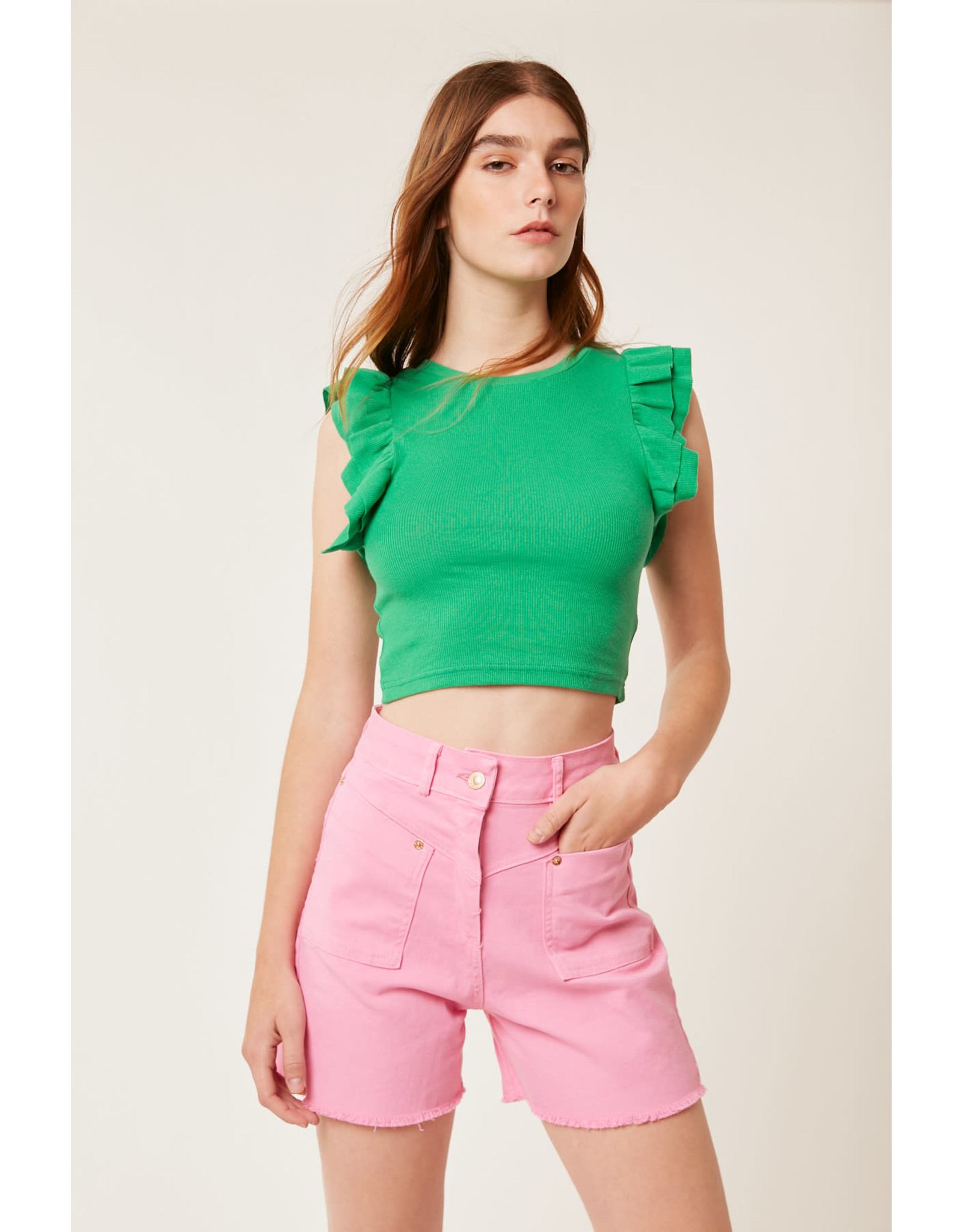 Deluc Deluc Zayn Ruffle Rib Tee