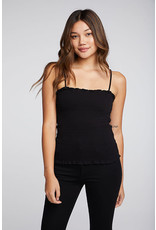 Chaser Chaser Rib-Smock Ruffle Cami Tank