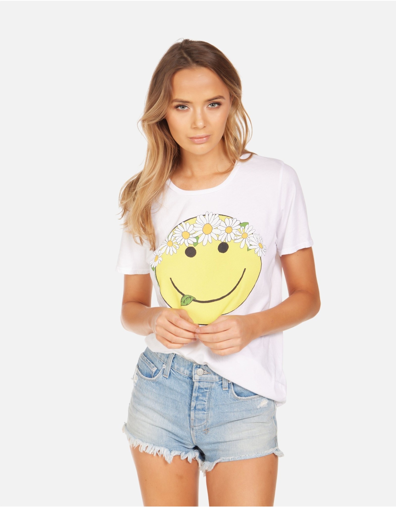 lauren moshi LM Vintage Happy Daisy Peace Tee