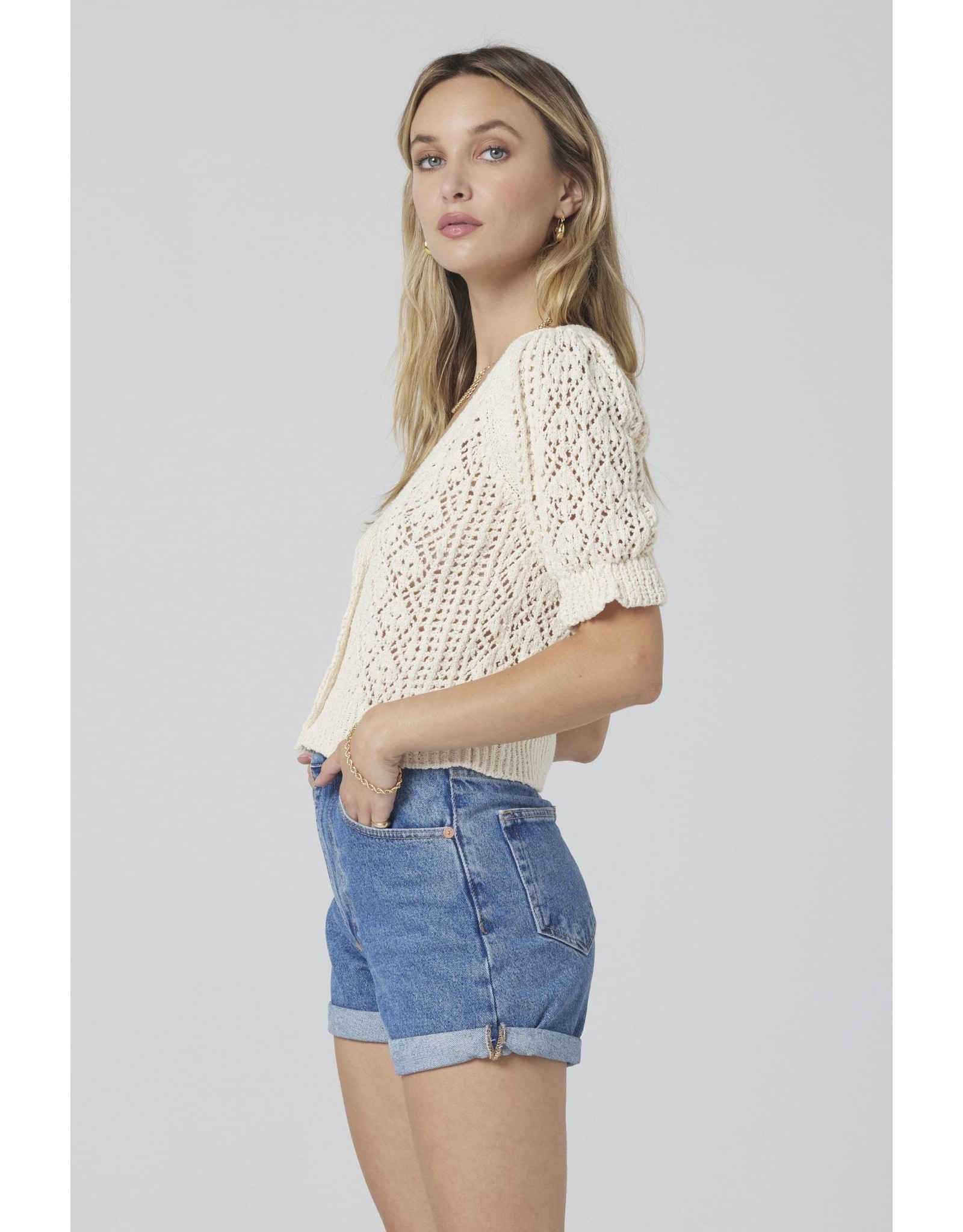 Saltwater luxe SWL Short Sleeve Knit Cardigan