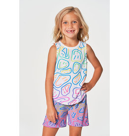 Chaser Chaser Girls Watercolor Smiley Tank