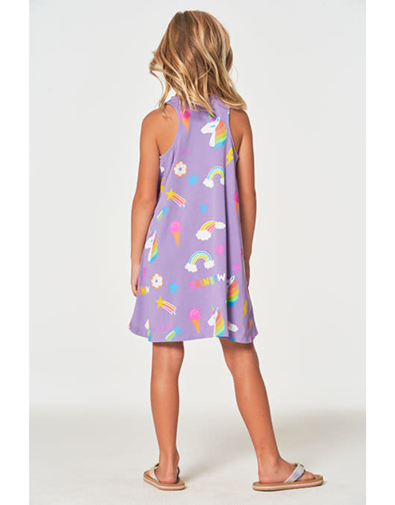 Chaser Chaser Girls Unicorn Rainbow Dress