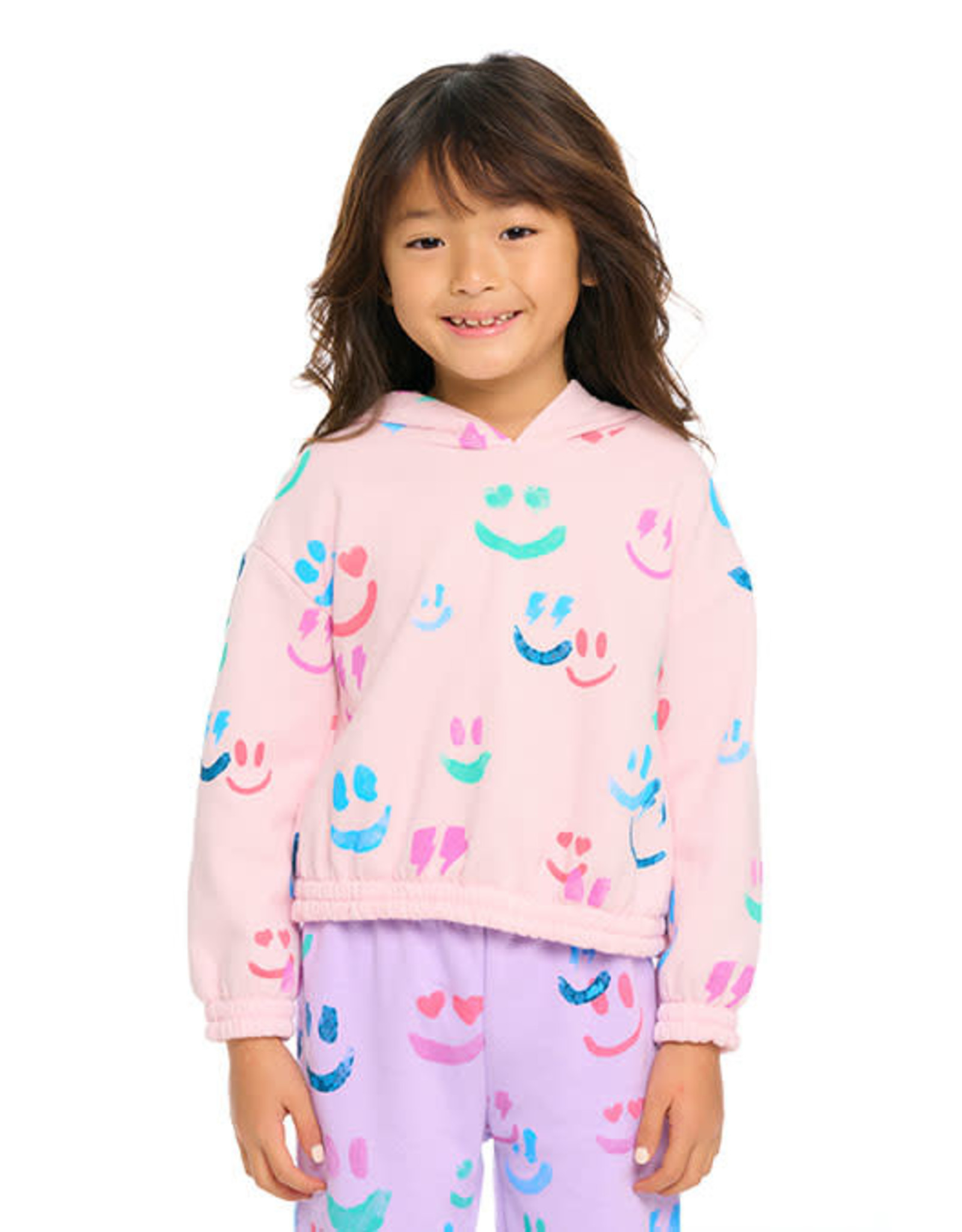 Chaser CHSR Girls Smiley Hoodie