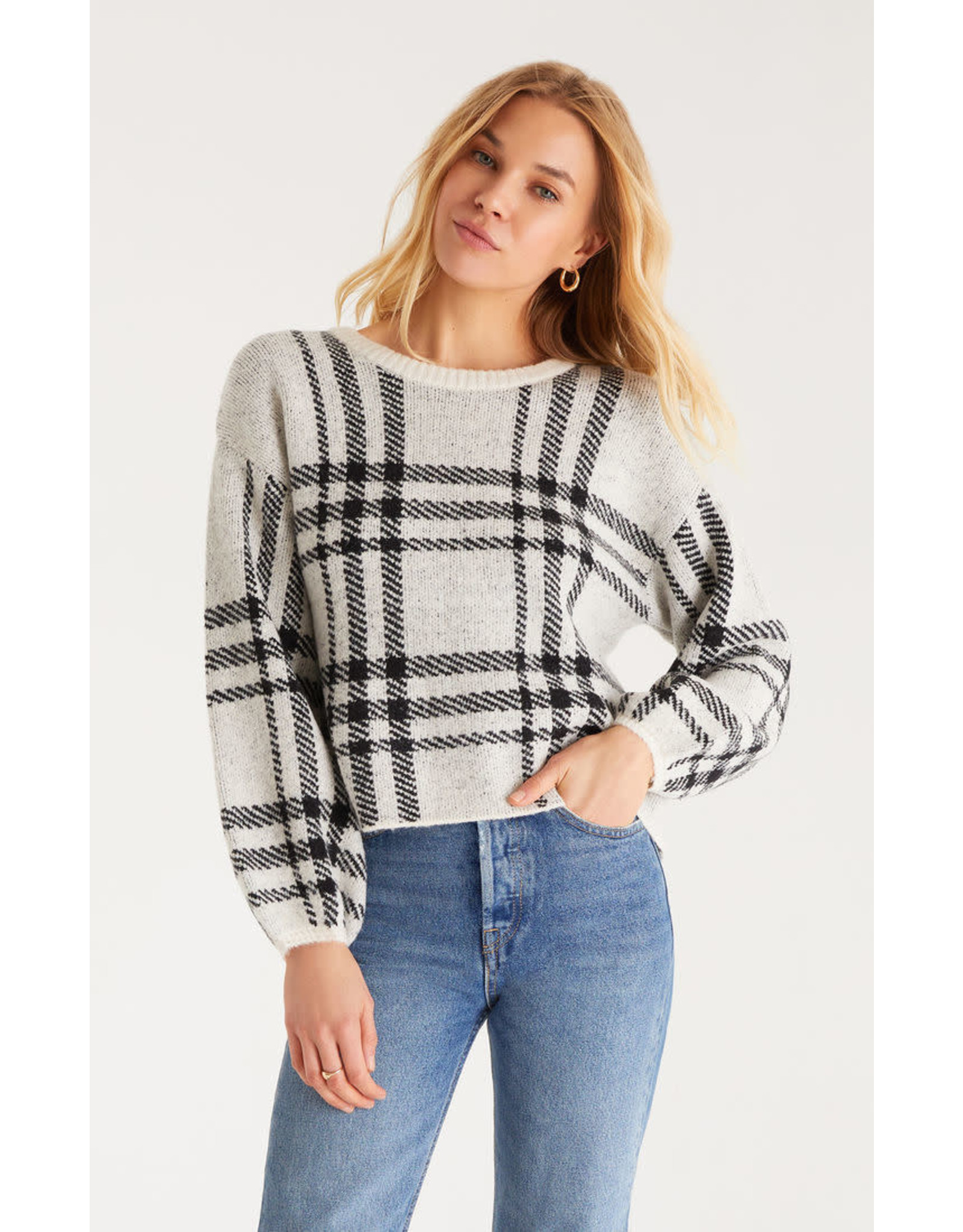 Z supply ZS Solange Plaid Sweater