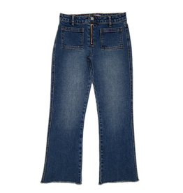 Tractr Girls HiRise Crop Flare Jeans