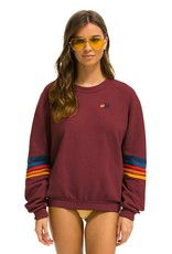 Aviator Nation AVN Rainbow Stitch Sleeve Crew Sweatshirt