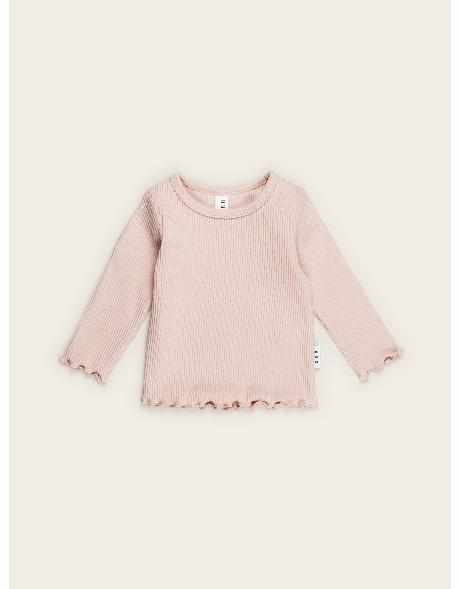 Huxbaby HB Girls LS Rose Rib Tee