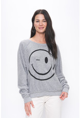project social tee PST Happy/Wink Reversible Sweatshirt