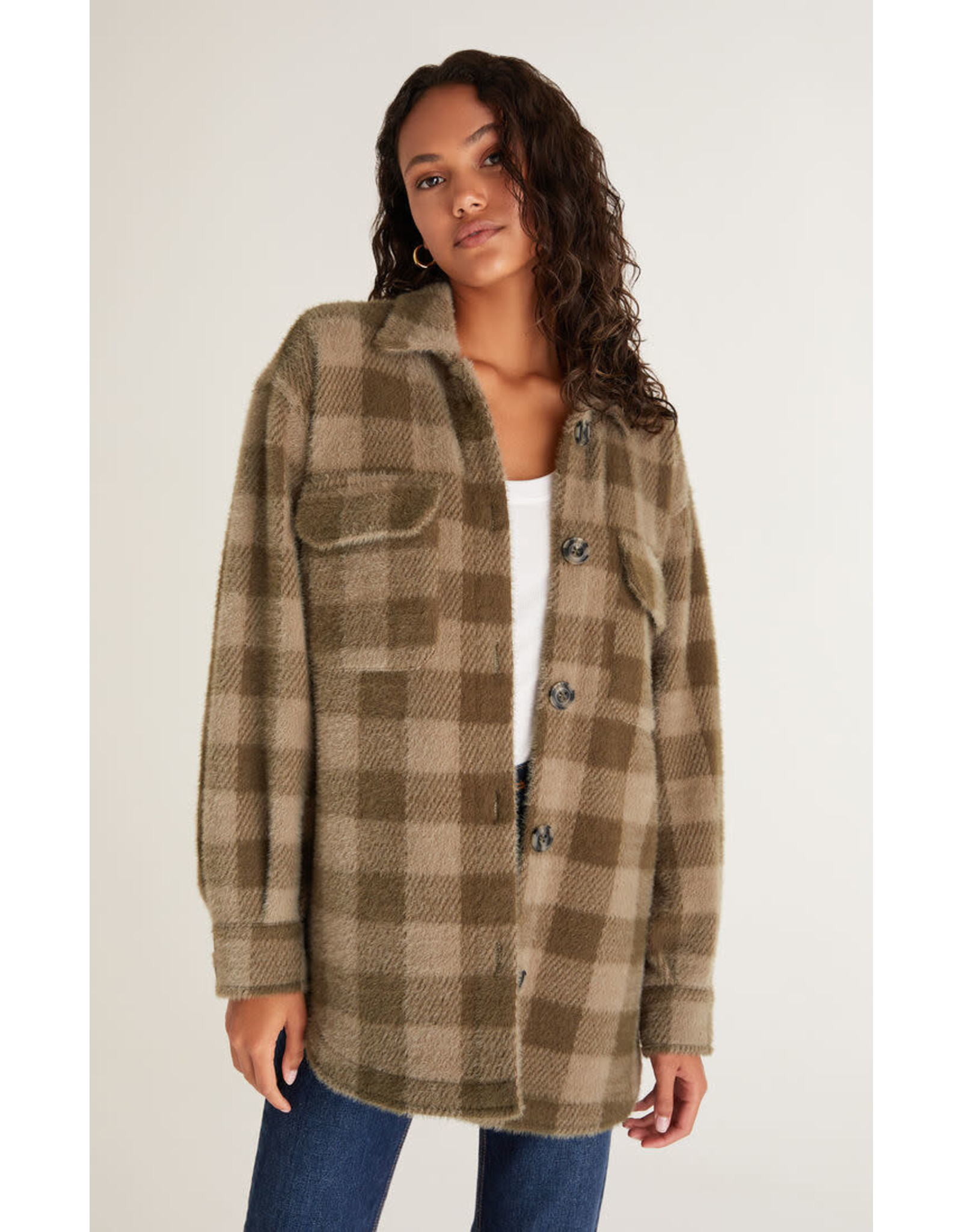 Z supply ZS Plaid Tucker Jacket