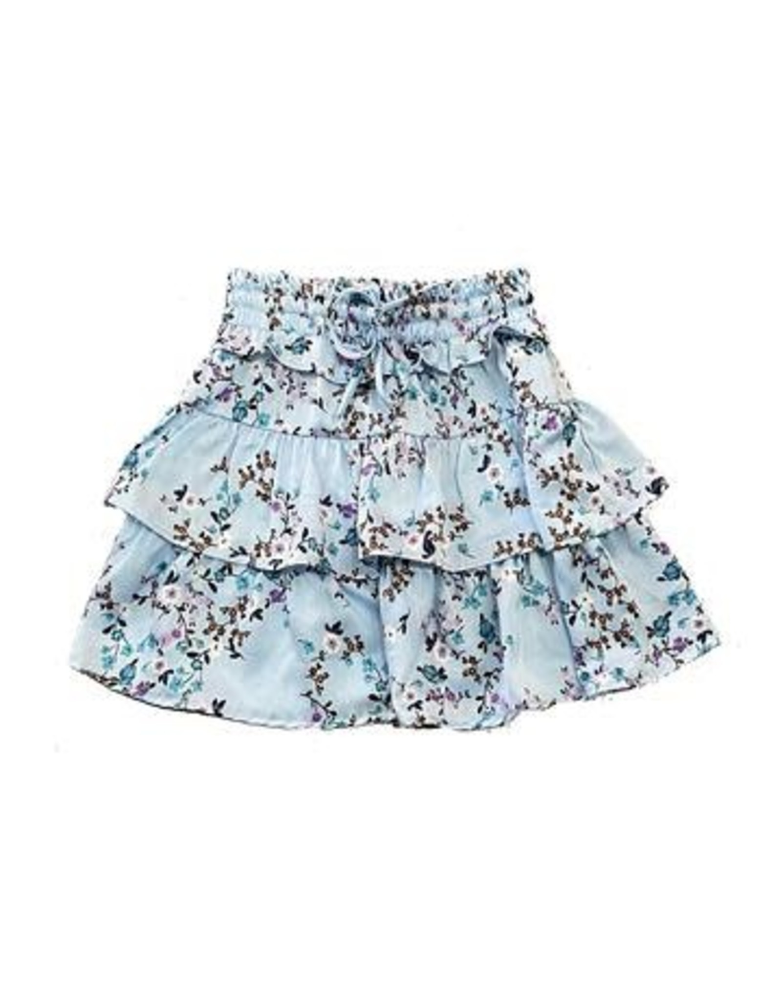 Tweenstyle TWNSTL Girls Floral Satin Tiered Skirt