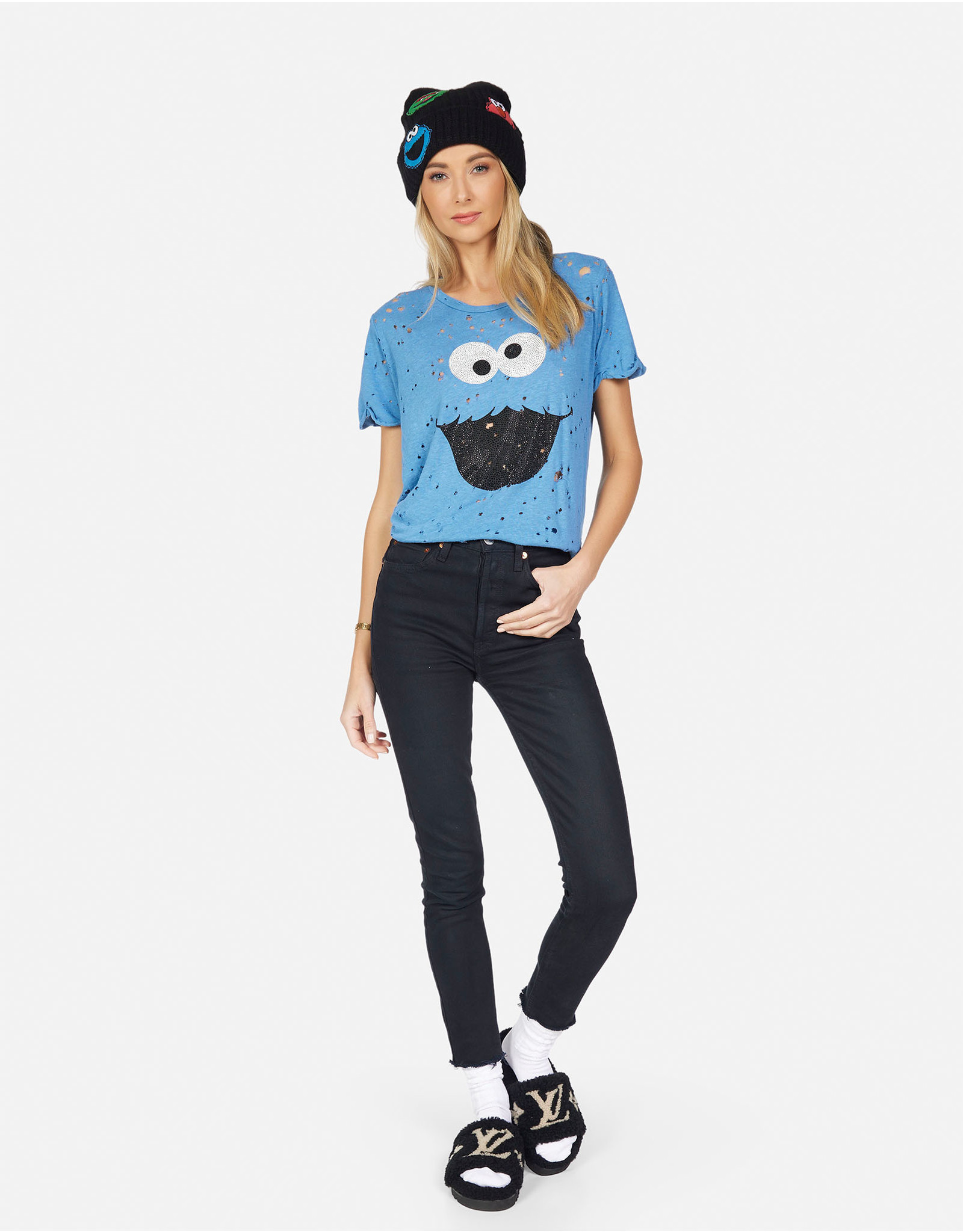 lauren moshi LM Bess Crystal Cookie  Monster Tee