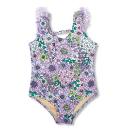 shade critters SC Girls Fringe Back Floral Swimsuit