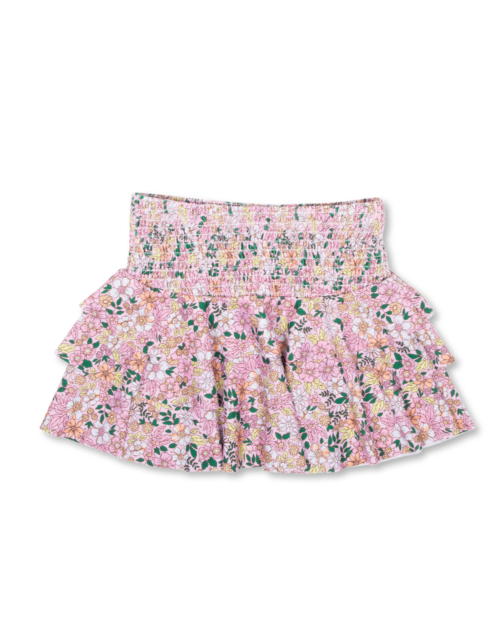 shade critters SC Girls Smocked Floral Ruffle Skirt
