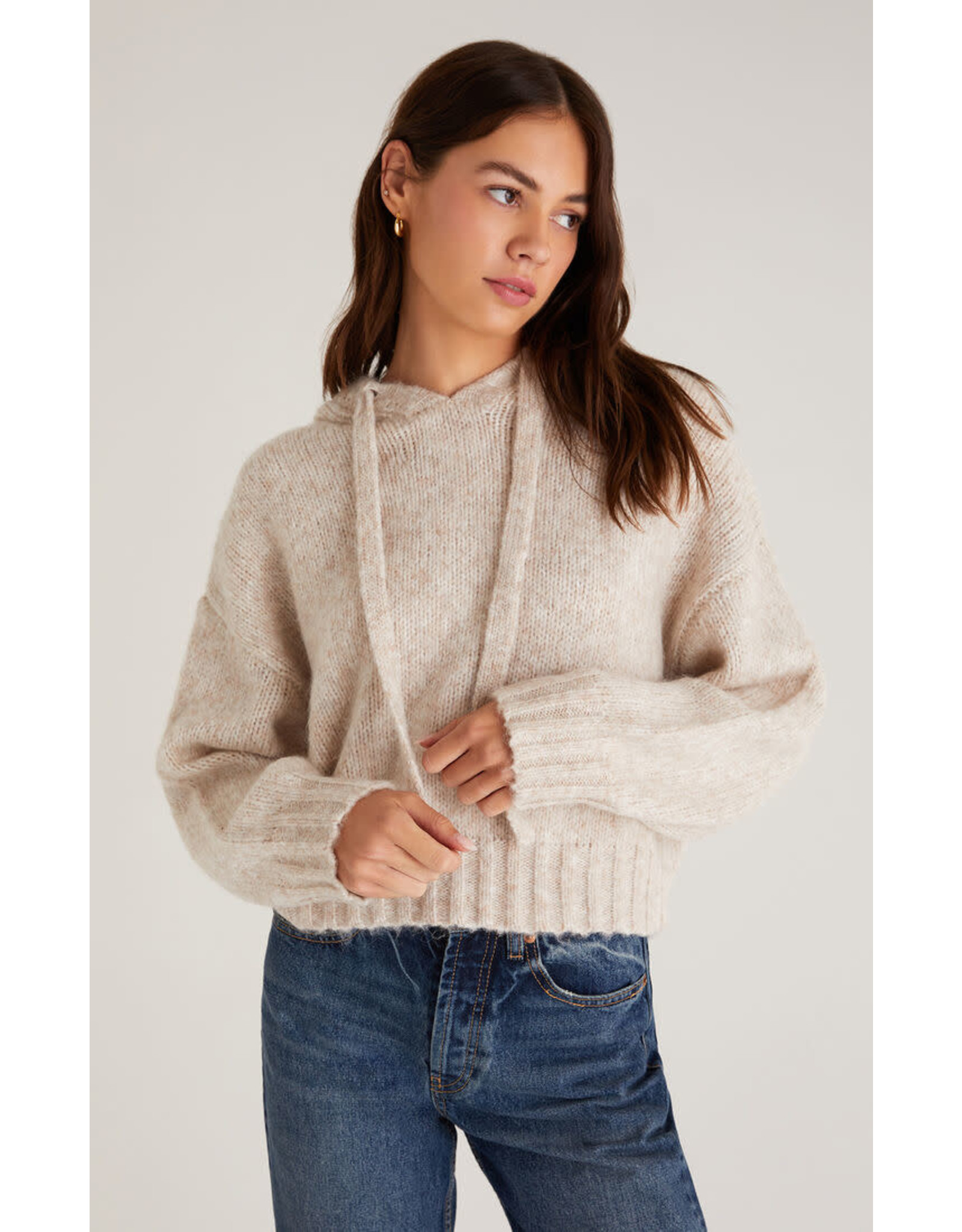 Z supply ZS Ariel Sweater Knit Hoodie