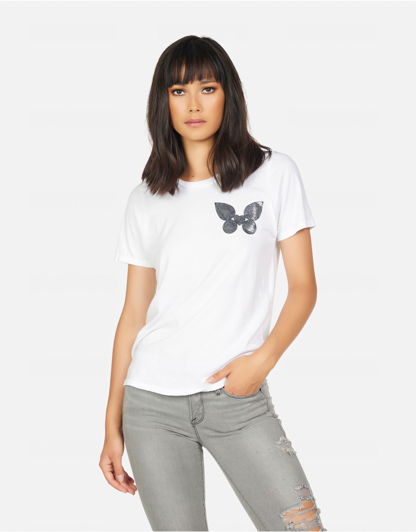 lauren moshi LM Croft Diamond Butterfly Tee