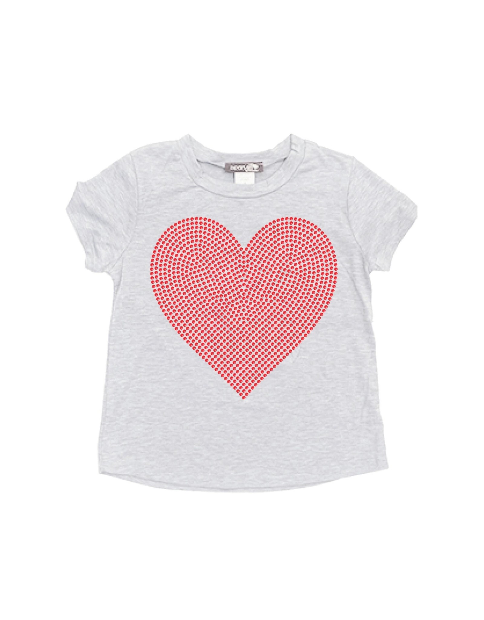 Girls Red Gemstone Heart Tee