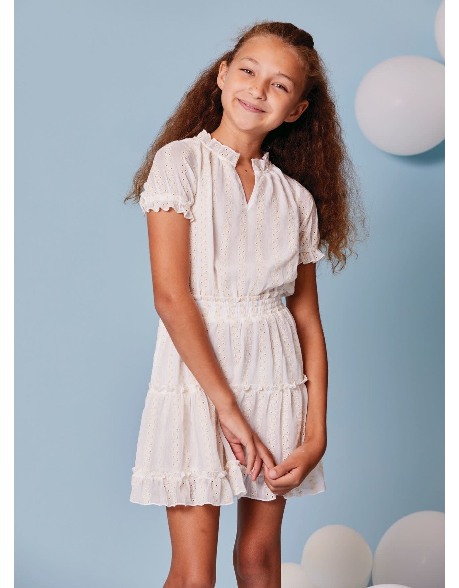 DHG Girls SS Eyelet Dress