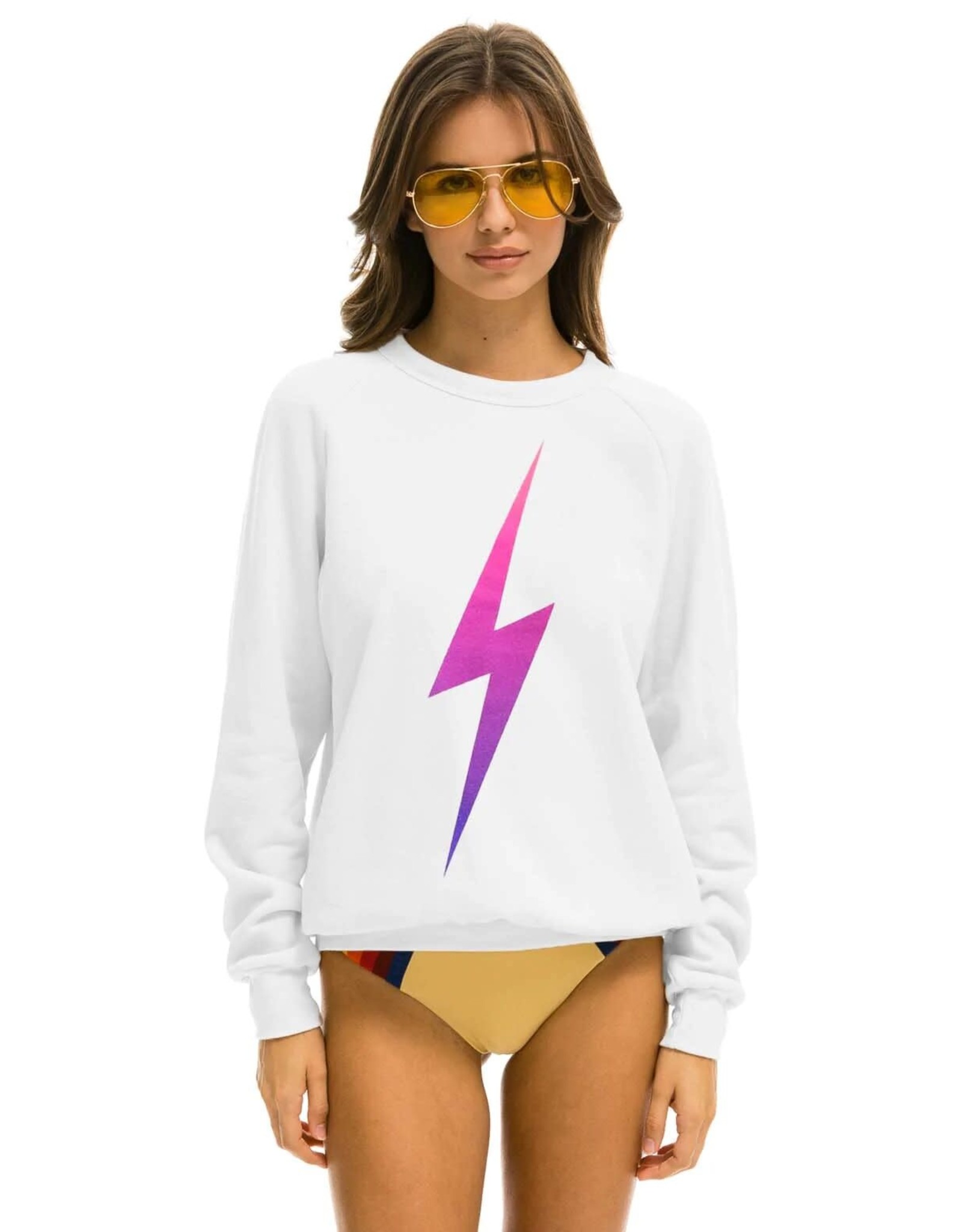 Aviator Nation AVN Bolt Fade Crew Sweatshirt