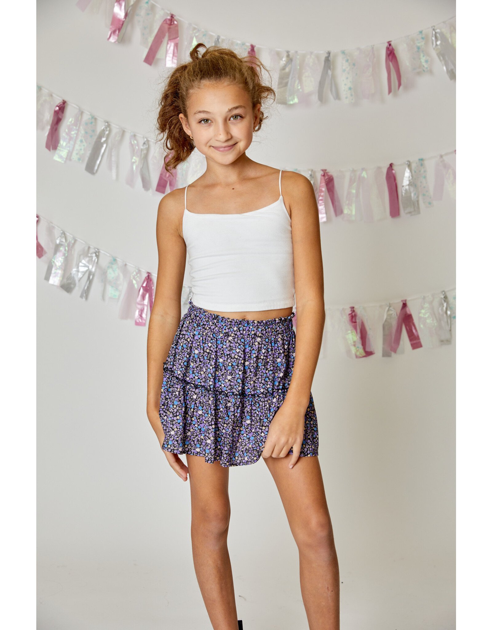 DHG Floral Tiered Skort